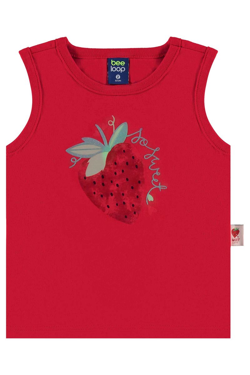 Conjunto Infantil Morangos para Menina (Vermelho) Bee Loop