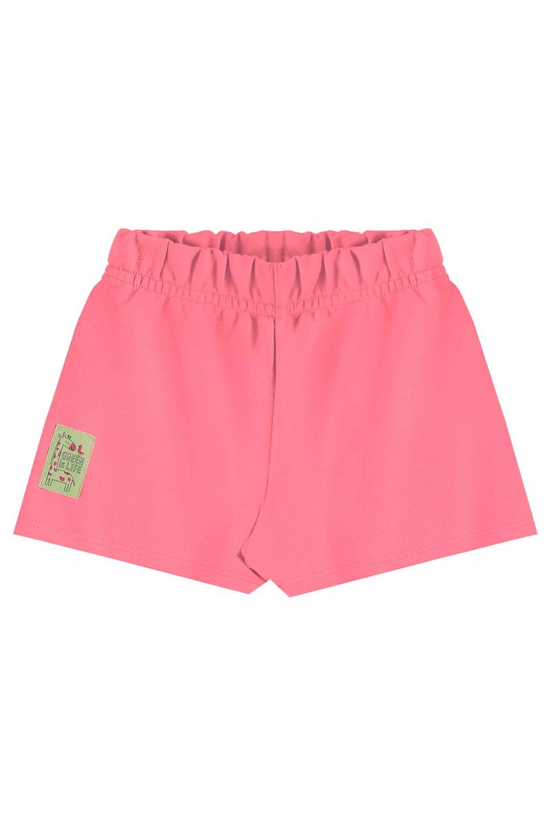 Conjunto com Blusa Estampada e Short para Menina (Verde) Bee Loop