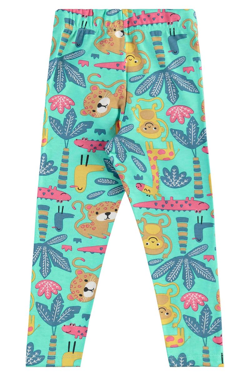 Conjunto com Blusa Estampada e Legging para Menina (Verde) Bee Loop