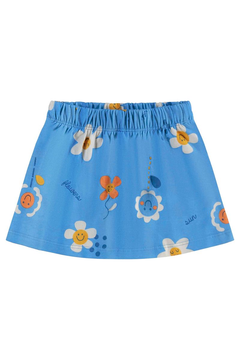 Conjunto com Blusa e Short-Saia para Menina (Off White) Bee Loop