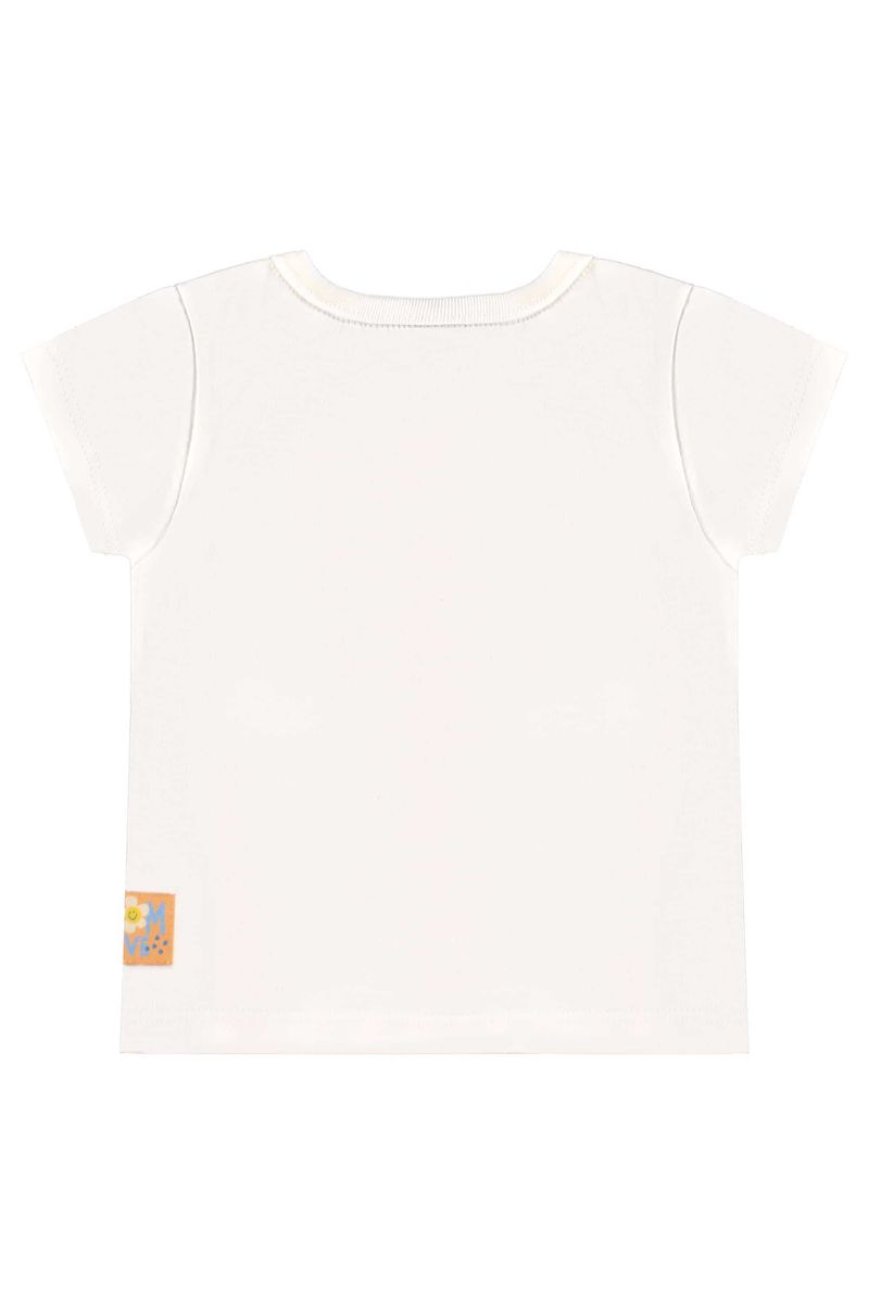 Conjunto com Blusa e Short-Saia para Menina (Off White) Bee Loop