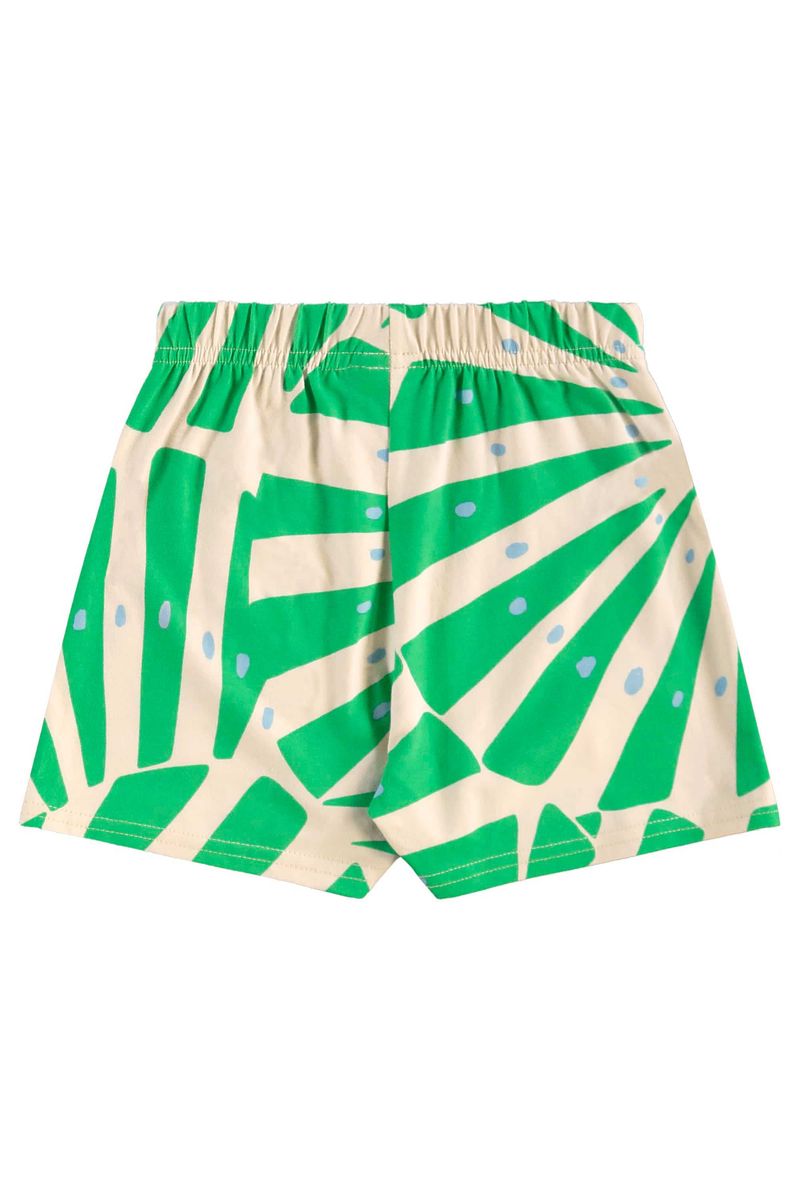 Conjunto com Blusa Cropped e Short-Saia para Menina (Verde) Bee Loop