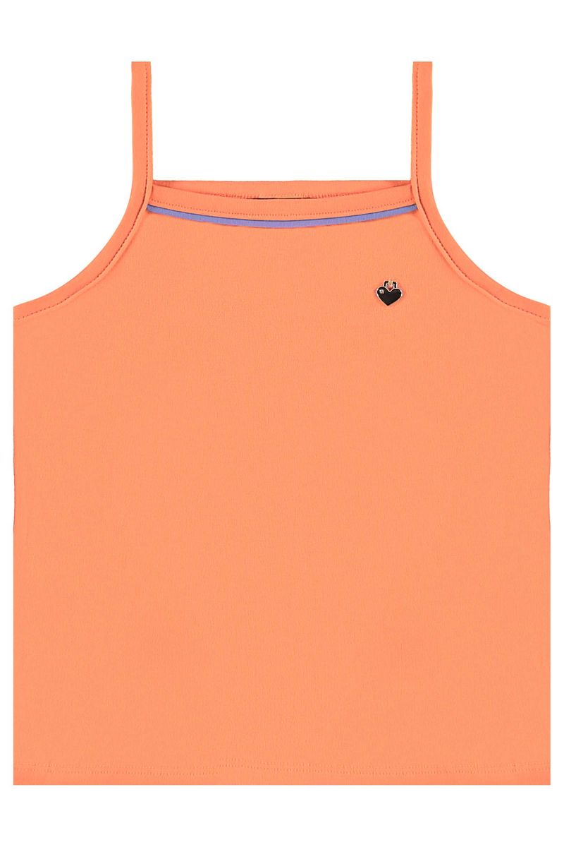 Conjunto com Regata e Short Estampado para Menina (Laranja) Bee Loop