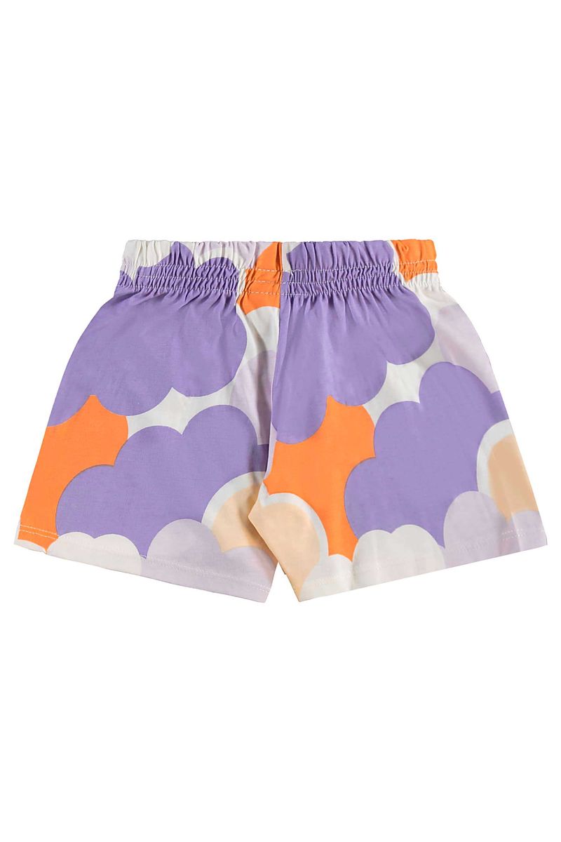 Conjunto com Regata e Short Estampado para Menina (Laranja) Bee Loop