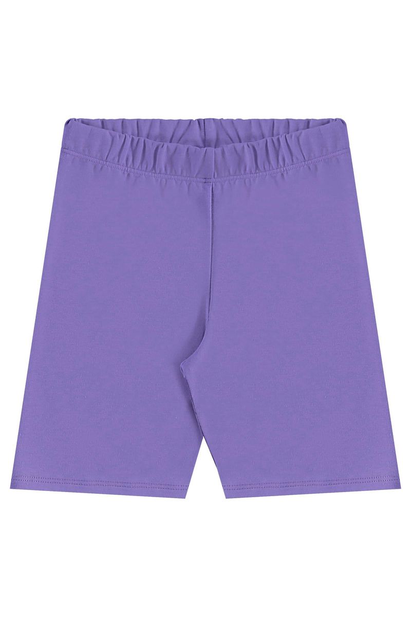 Conjunto com Blusa e Bermuda Ciclista para Menina (Roxo) Bee Loop