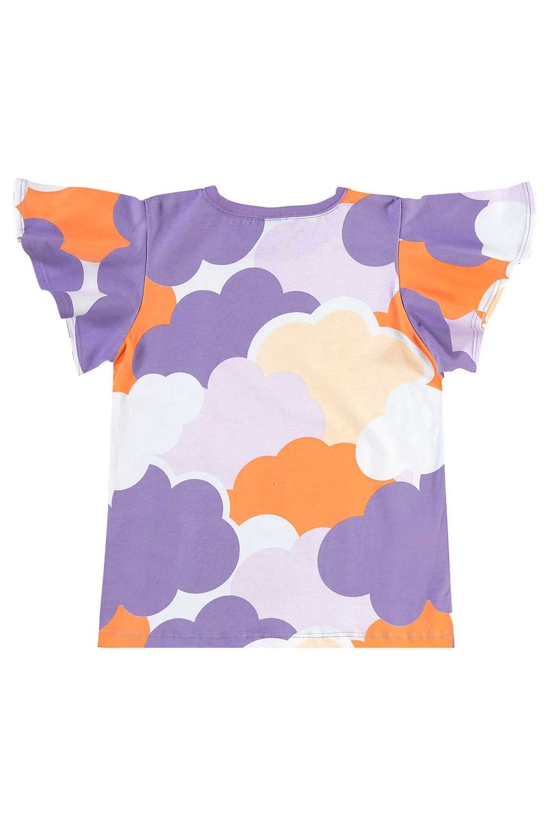 Conjunto com Blusa e Bermuda Ciclista para Menina (Roxo) Bee Loop