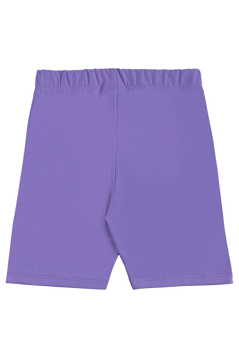 Conjunto com Blusa e Bermuda Ciclista para Menina (Roxo) Bee Loop