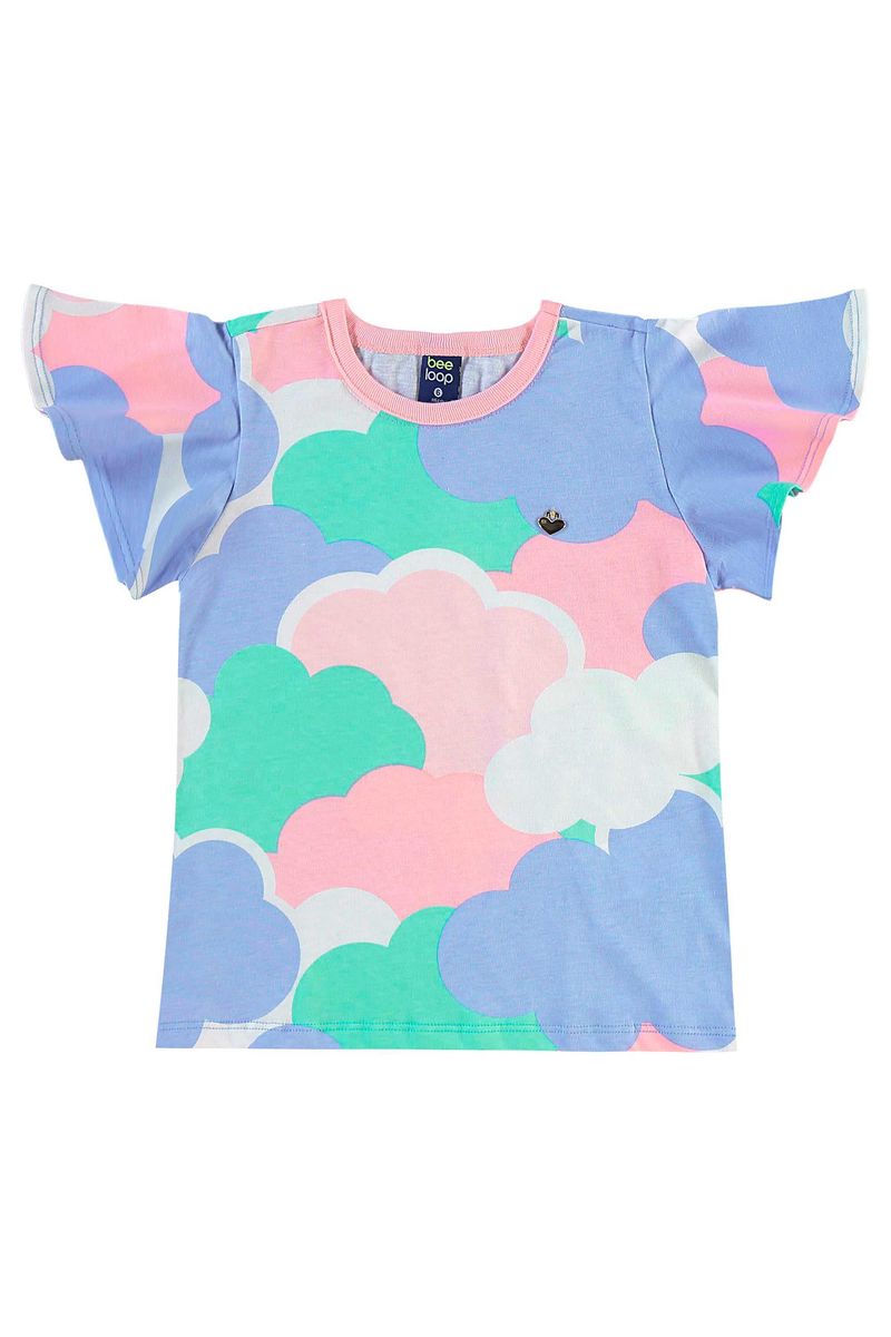 Conjunto com Blusa e Bermuda Ciclista para Menina (Rosa) Bee Loop