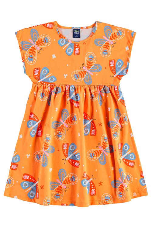 Vestido com Borboletas para Menina (Amarelo) Bee Loop
