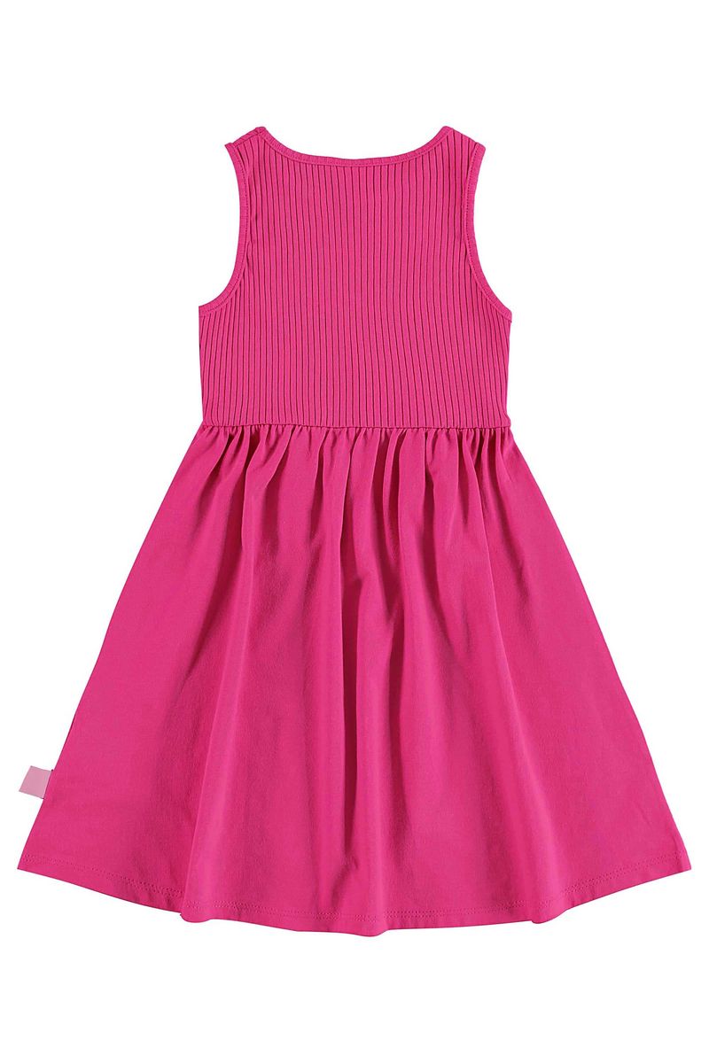 Vestido em Ribana para Menina (Rosa) Bee Loop