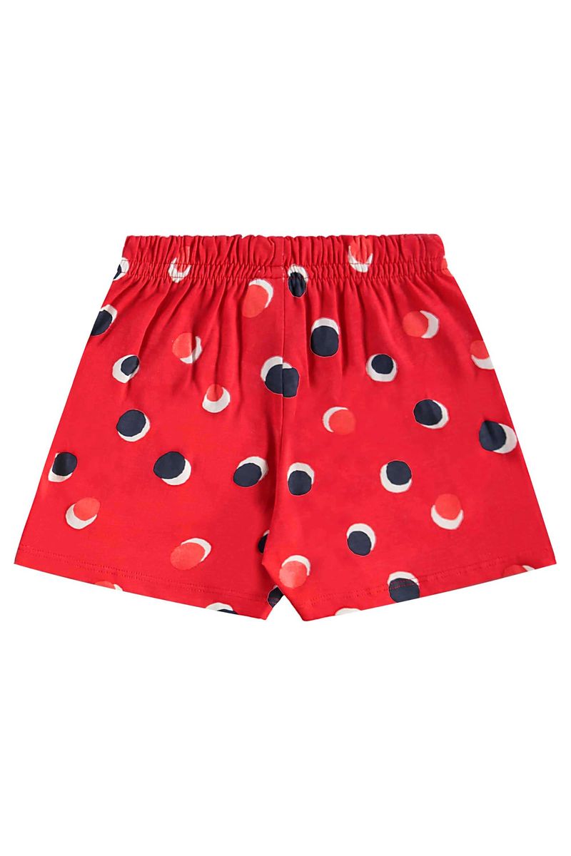 Conjunto com Cropped e Short-Saia de Bolinhas para Menina (Off White) Bee Loop