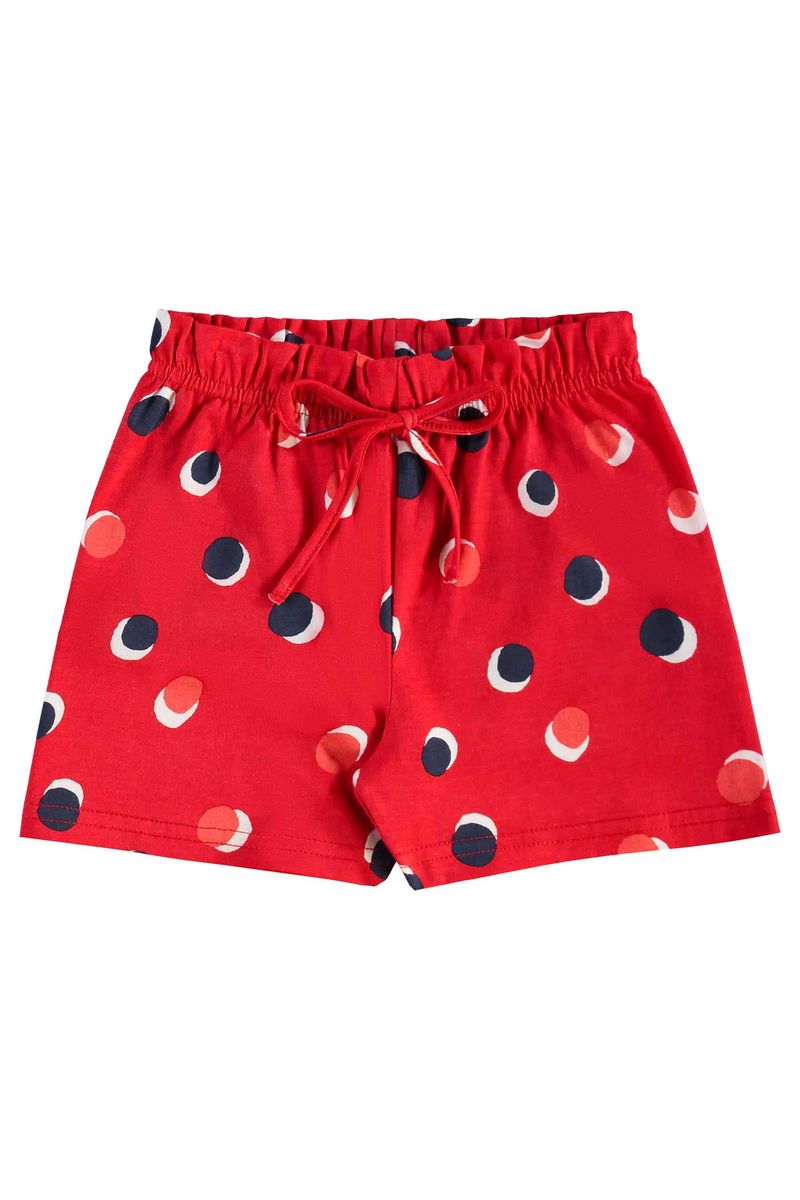 Conjunto-infantil-para-menina-com-regata-cropped-canelada-estampada-com-glitter-e-short-com-cos-clochard-elastico-e-laco-decorativo.