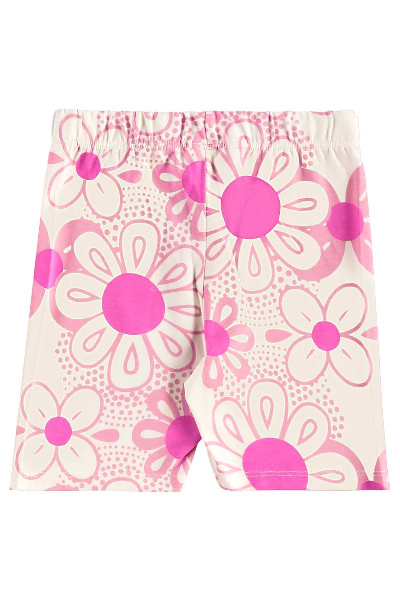 Conjunto com Blusa e Bermuda Ciclista Floral para Menina (Roxo) Bee Loop