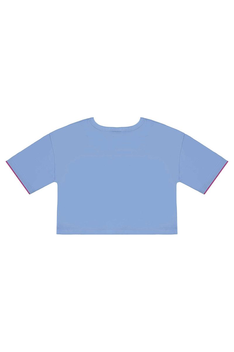 Conjunto com Blusa e Short para Menina (Azul) Bee Loop