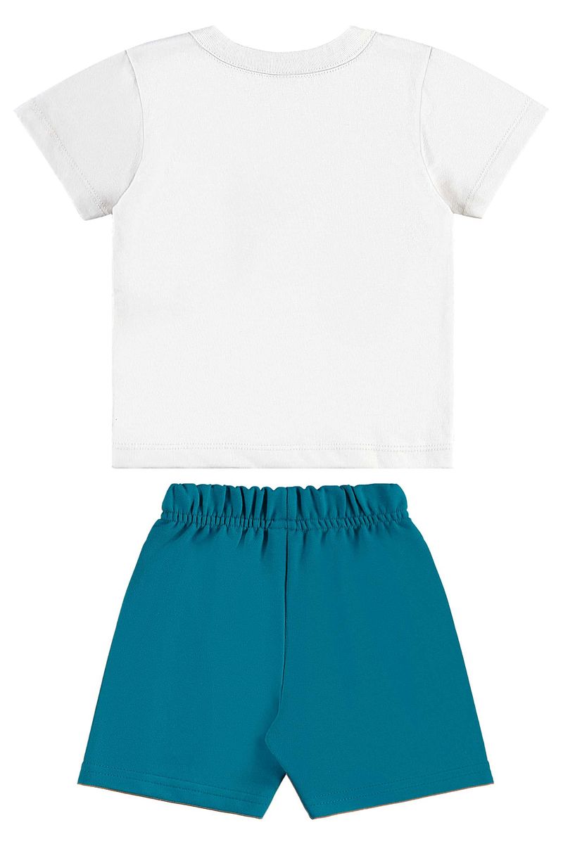 Conjunto de Bichinhos com Camiseta e Bermuda para Menino (Branco) Bee Loop
