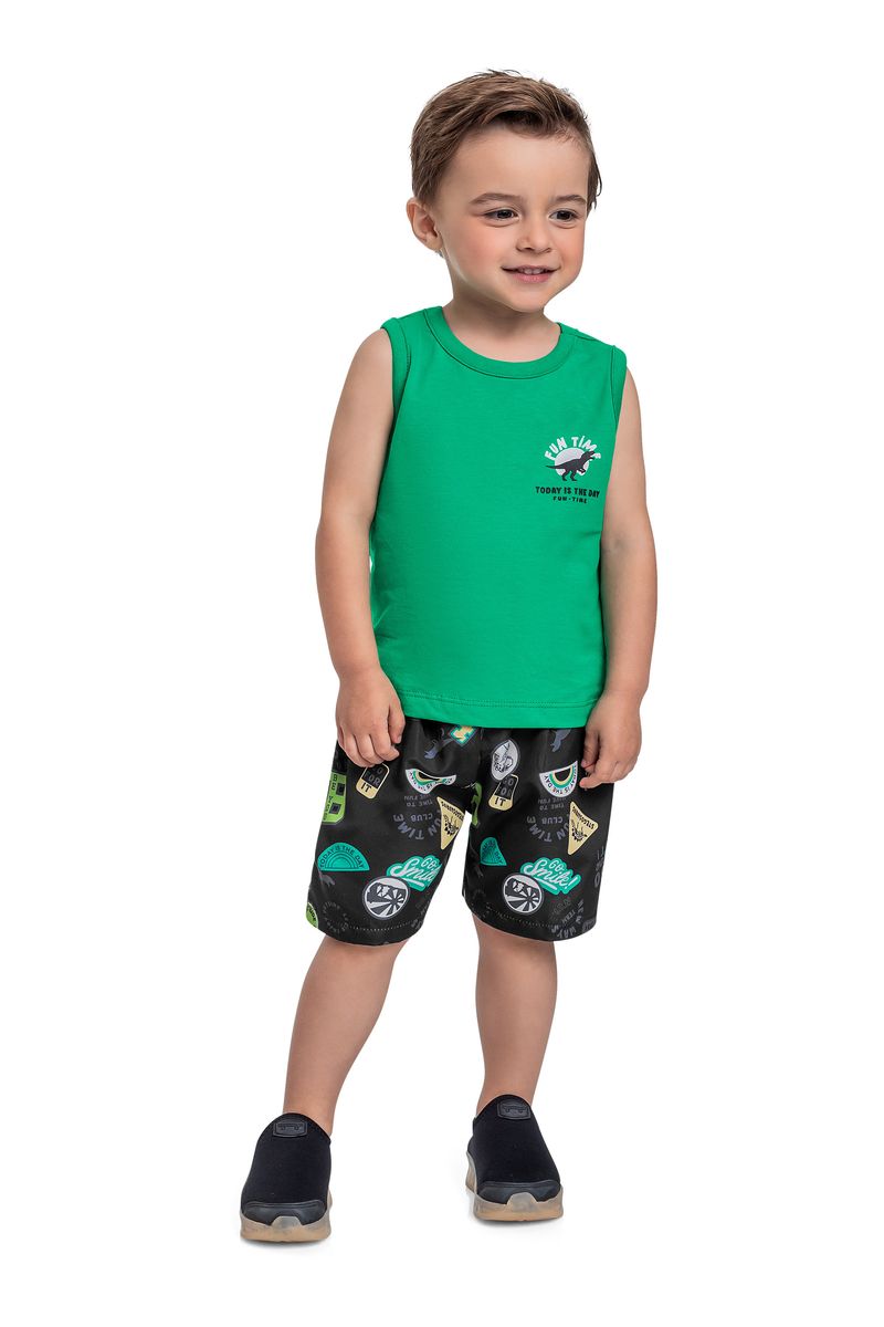 Conjunto-infantil-para-menino-com-regata-estampada-de-dinossauro-com-efeito-expansivo-e-bermuda-com-elastico-na-cintura-e-estampa-de-dinossauro.