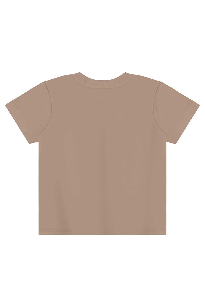 Conjunto com Camiseta e Bermuda com Folhas para Menino (Marrom) Bee Loop