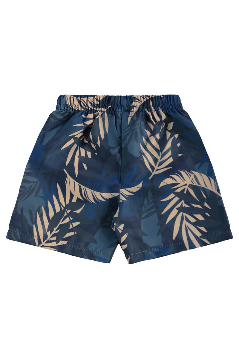 Conjunto com Camiseta e Bermuda com Folhas para Menino (Marrom) Bee Loop