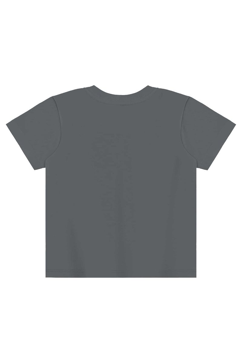 Conjunto com Camiseta e Bermuda com Folhas para Menino (Cinza) Bee Loop