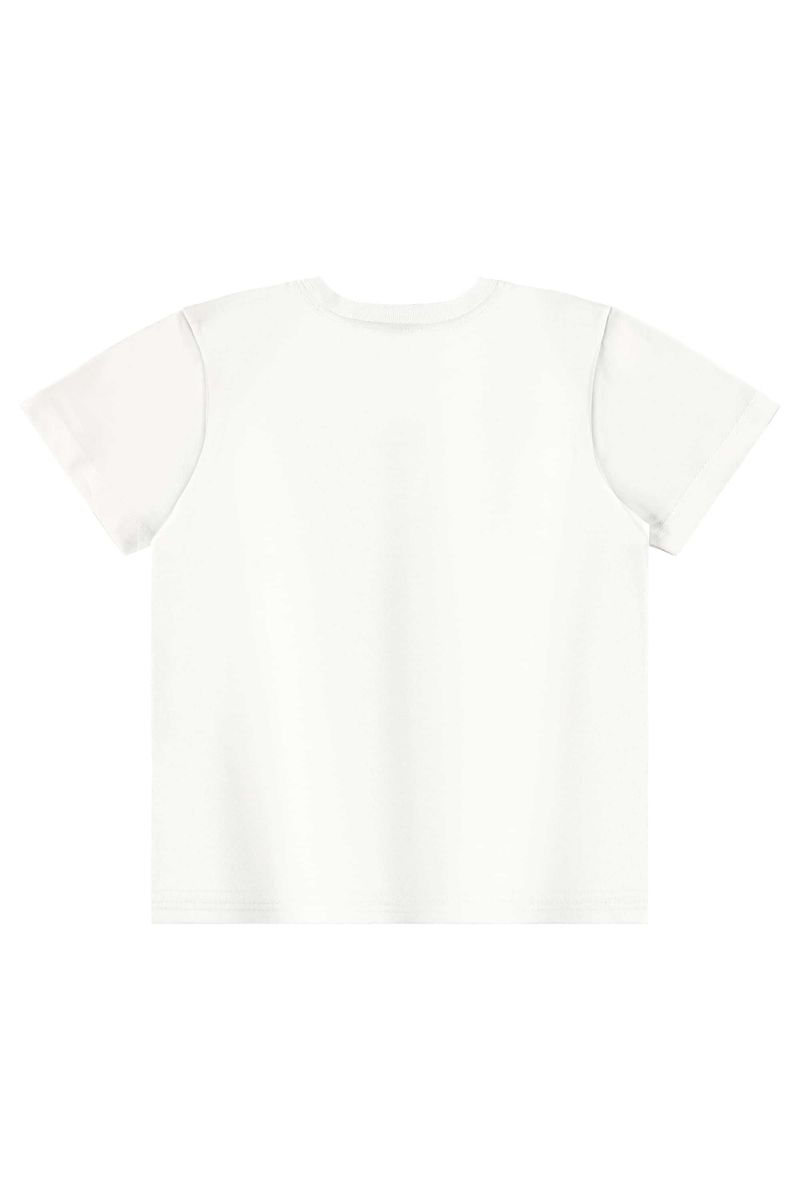 Conjunto Estampado com Camiseta e Bermuda para Menino (Branco) Bee Loop