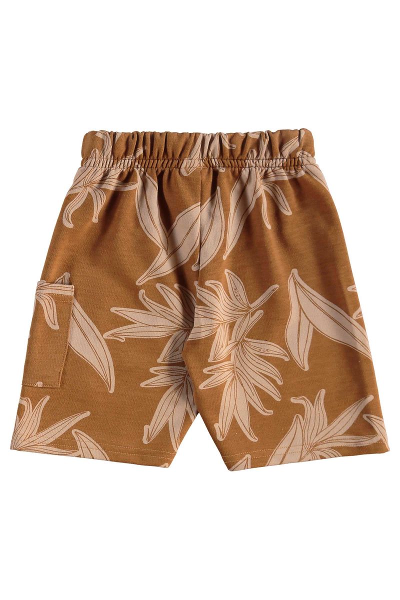 Conjunto de Folhas com Camiseta e Bermuda para Menino (Marrom) Bee Loop