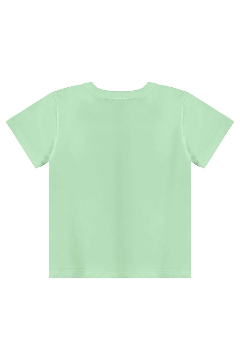 Conjunto com Camiseta Estampada e Bermuda para Menino (Verde) Bee Loop