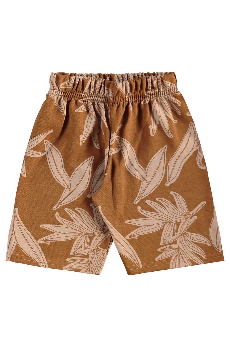 Conjunto de Folhas com Regata e Bermuda para Menino (Marrom) Bee Loop