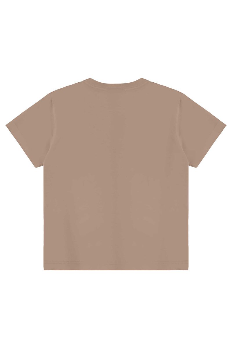 Conjunto com Camiseta de Folhas e Bermuda para Menino (Marrom) Bee Loop
