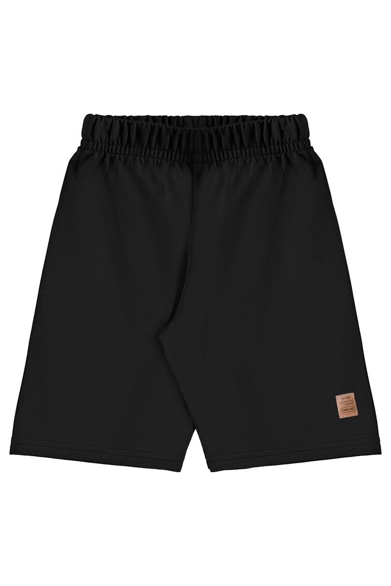 Conjunto com Camiseta Estampada e Bermuda para Menino (Preto) Bee Loop