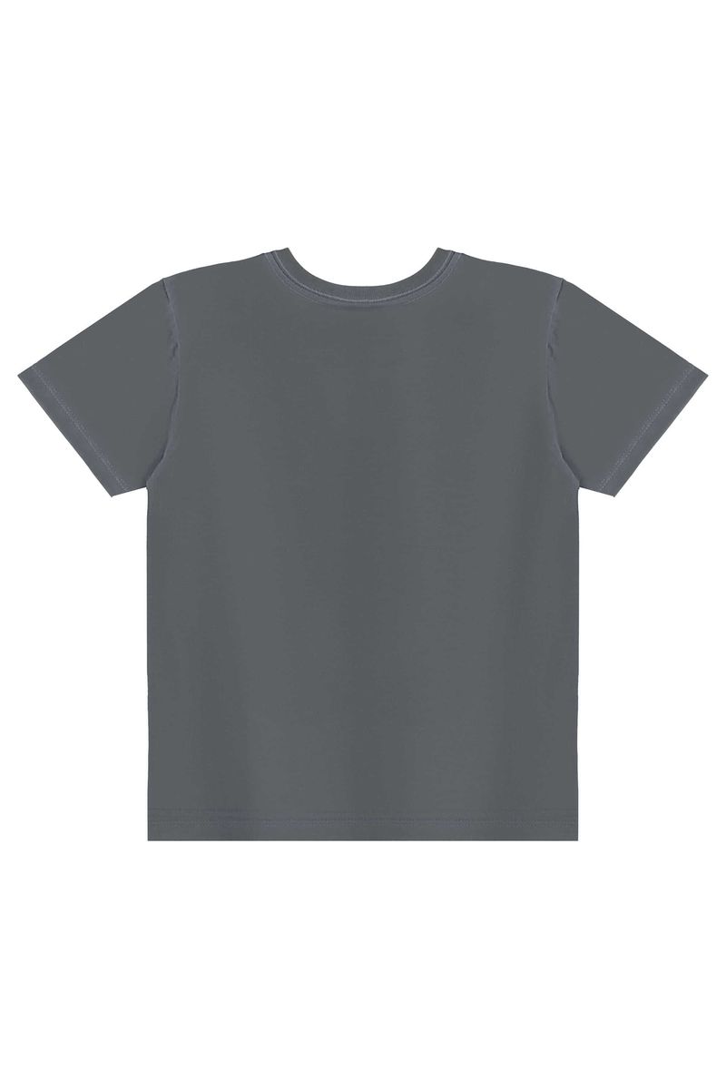 Conjunto com Camiseta Estampada e Bermuda para Menino (Cinza) Bee Loop