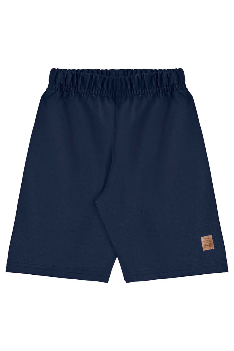 Conjunto com Camiseta Estampada e Bermuda para Menino (Azul Marinho) Bee Loop