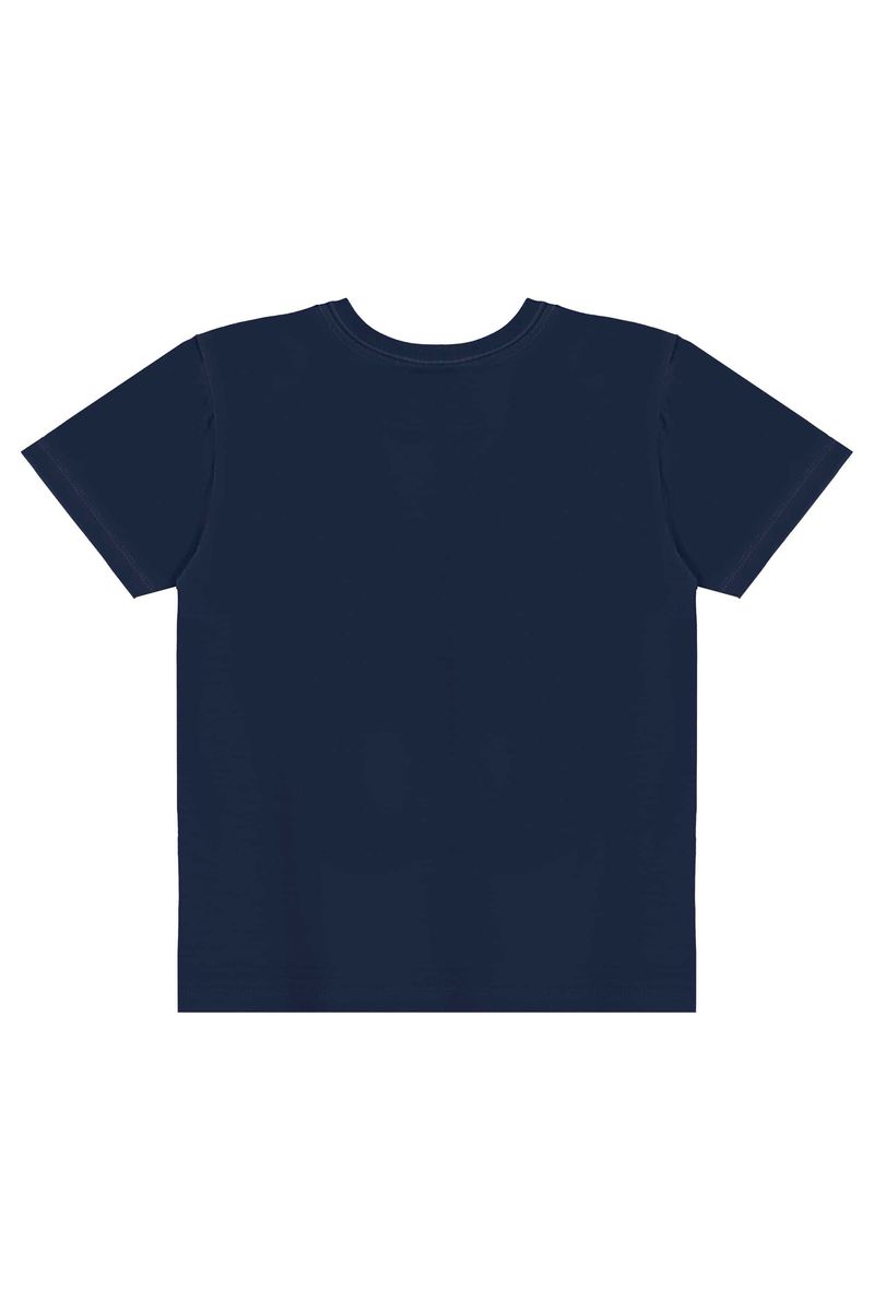 Conjunto com Camiseta Estampada e Bermuda para Menino (Azul Marinho) Bee Loop