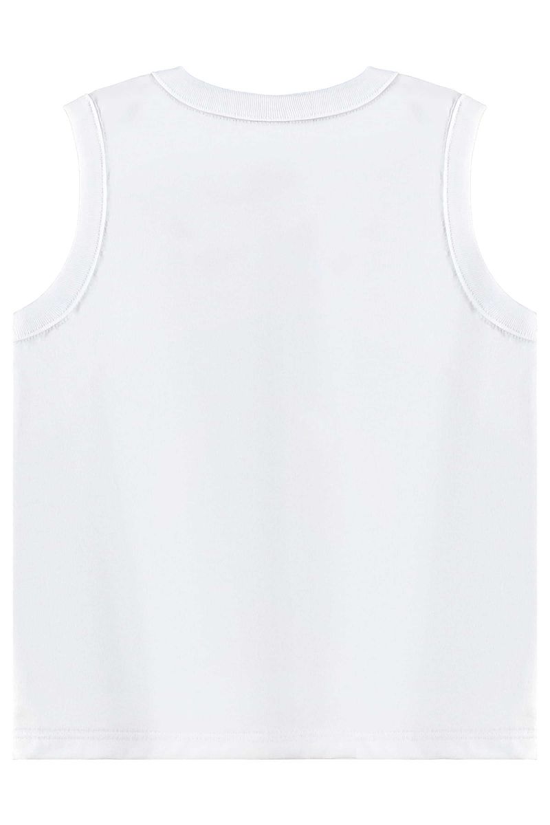 Conjunto Estampado com Regata e Bermuda para Menino (Branco) Bee Loop