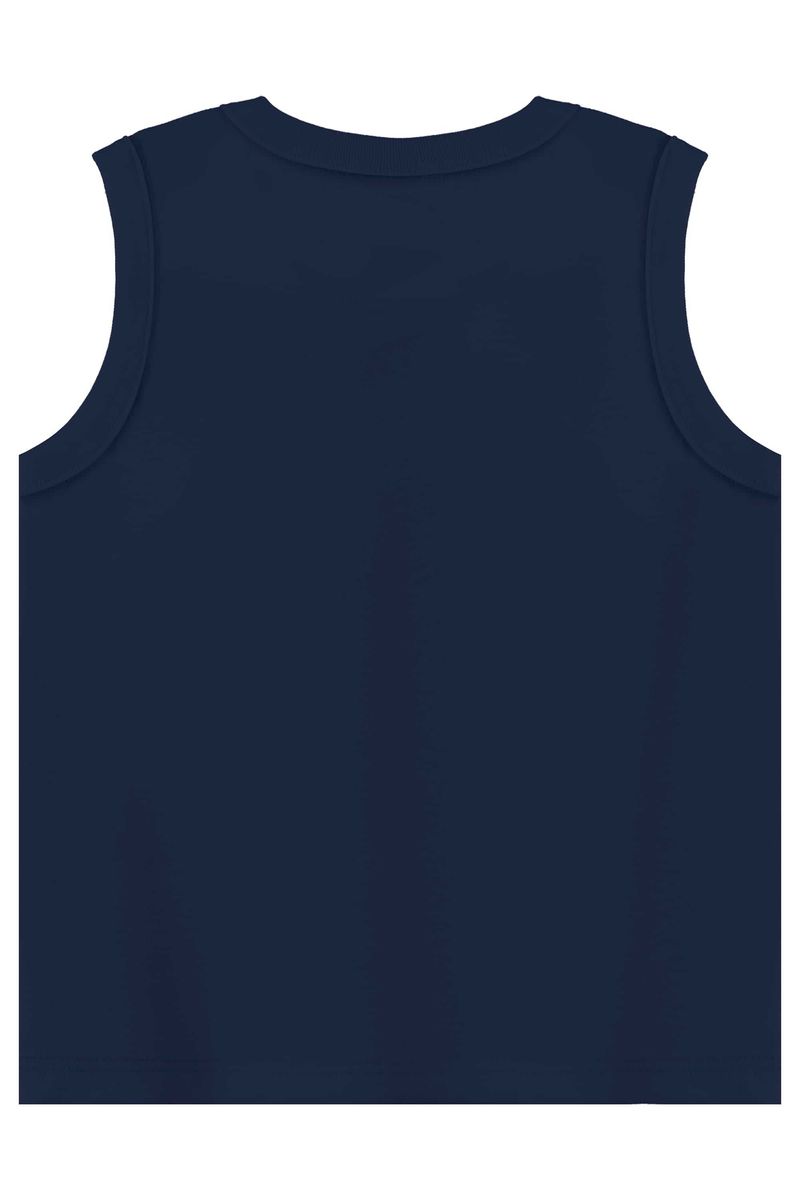 Conjunto Estampado com Regata e Bermuda para Menino (Azul Marinho) Bee Loop