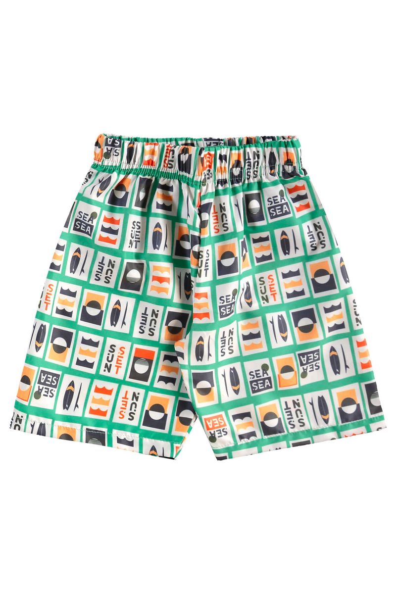 Conjunto Estampado com Camiseta e Bermuda para Menino (Laranja) Bee Loop