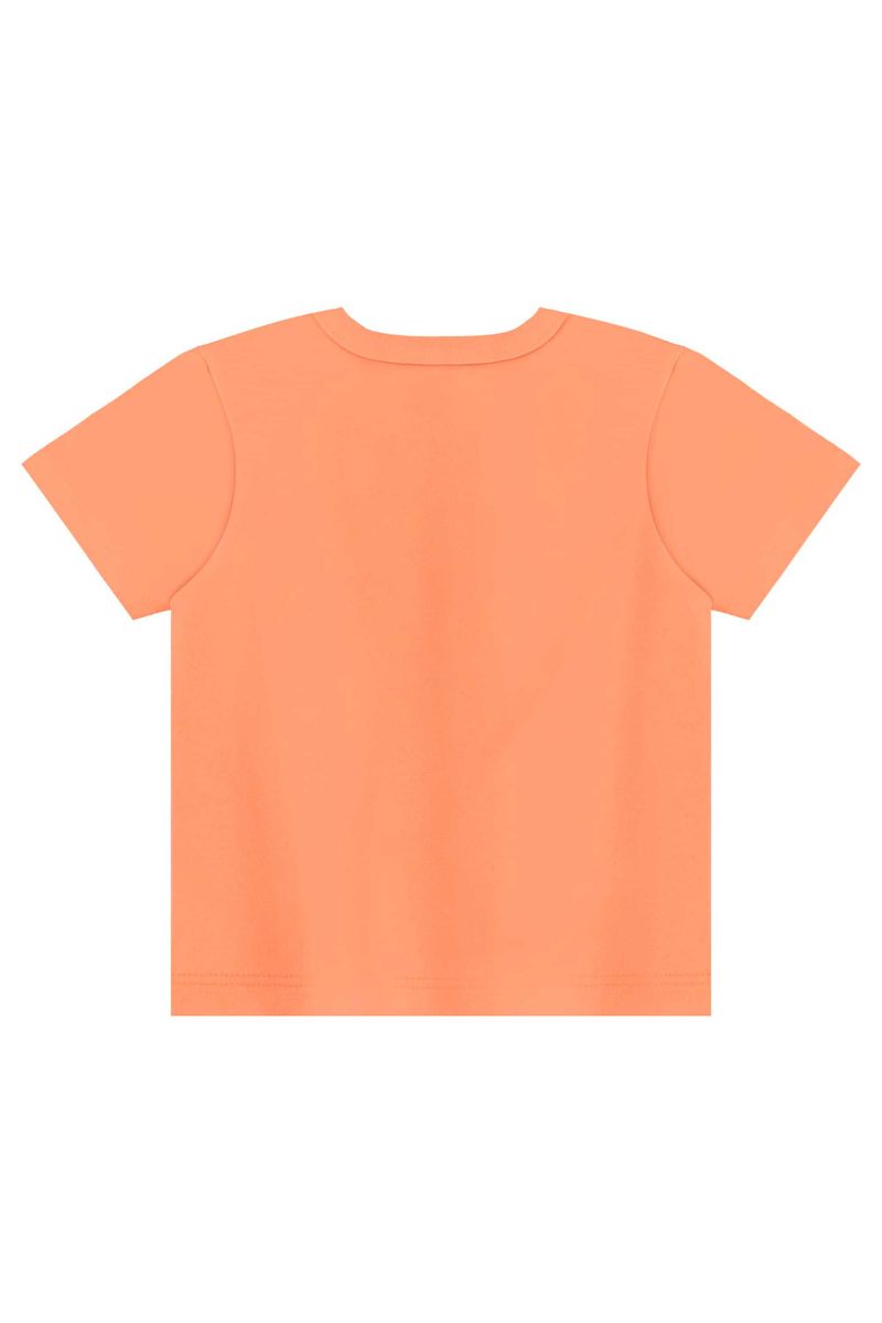 Conjunto Estampado com Camiseta e Bermuda para Menino (Laranja) Bee Loop
