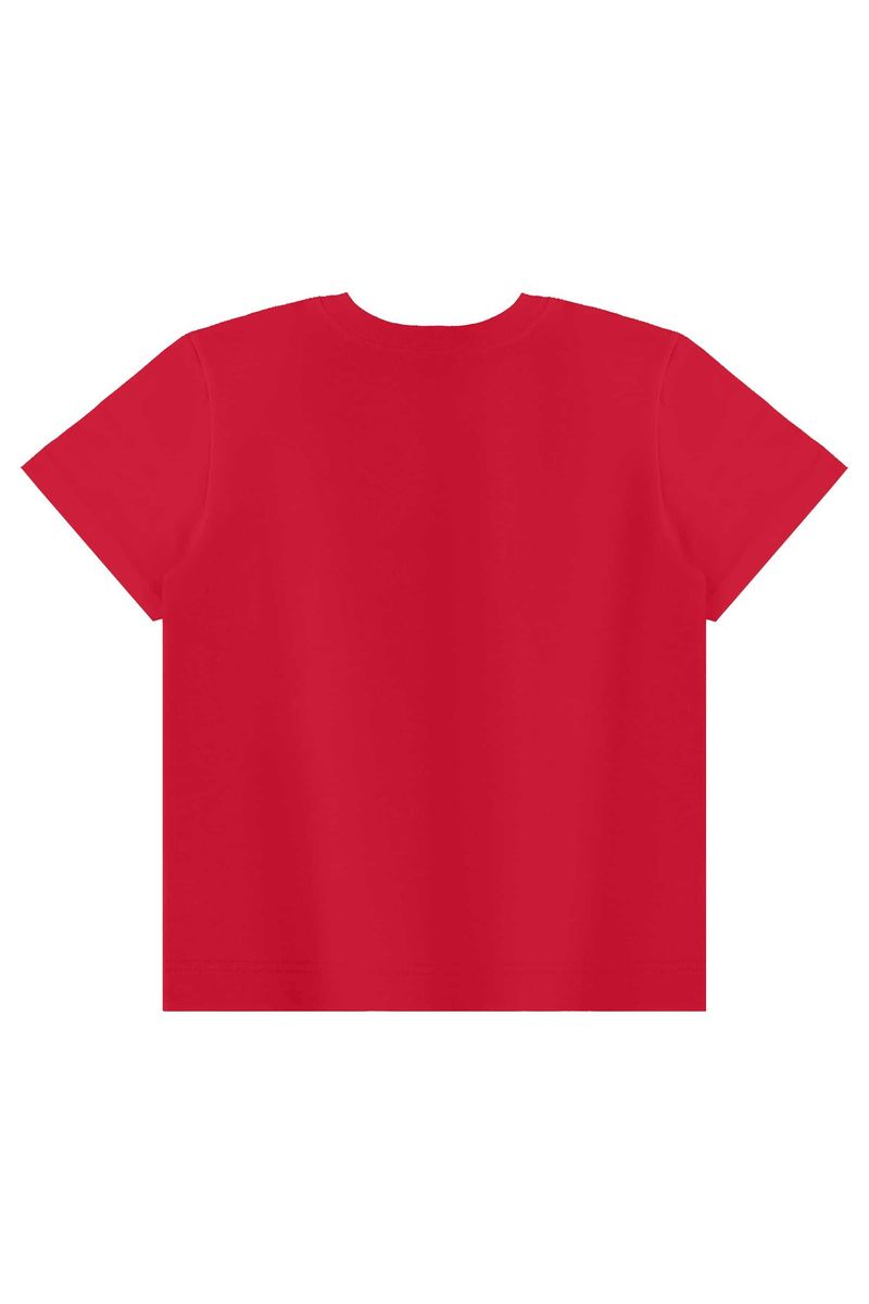 Conjunto com Camiseta Estampada e Bermuda para Menino (Vermelho) Bee Loop