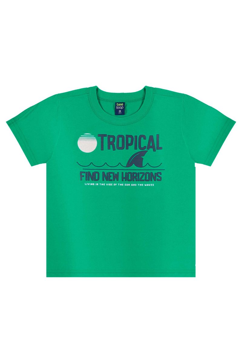 Conjunto-infantil-para-menino-tem-camiseta-com-estampa-com-efeito-3D-e-bermuda-com-elastico-na-cintura.