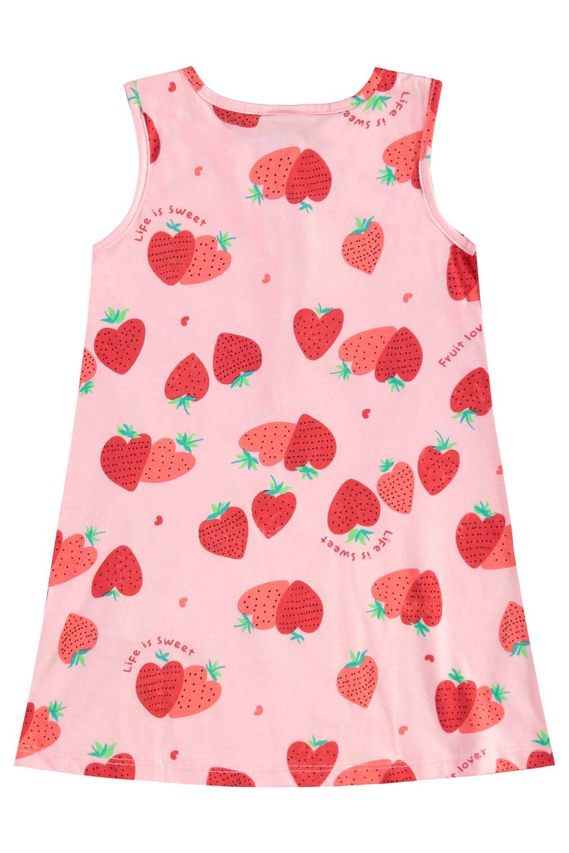Vestido Morangos para Menina (Rosa) Bee Loop