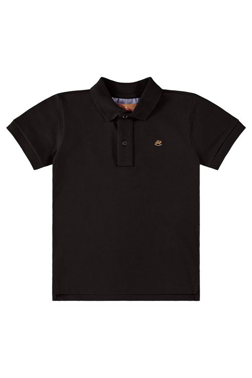 Camisa Polo Infantil Básica para Meninos (Preto) Up Baby