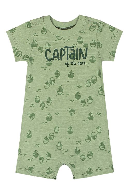 Macaquinho de Barquinhos para Bebê Menino (Verde) Quimby