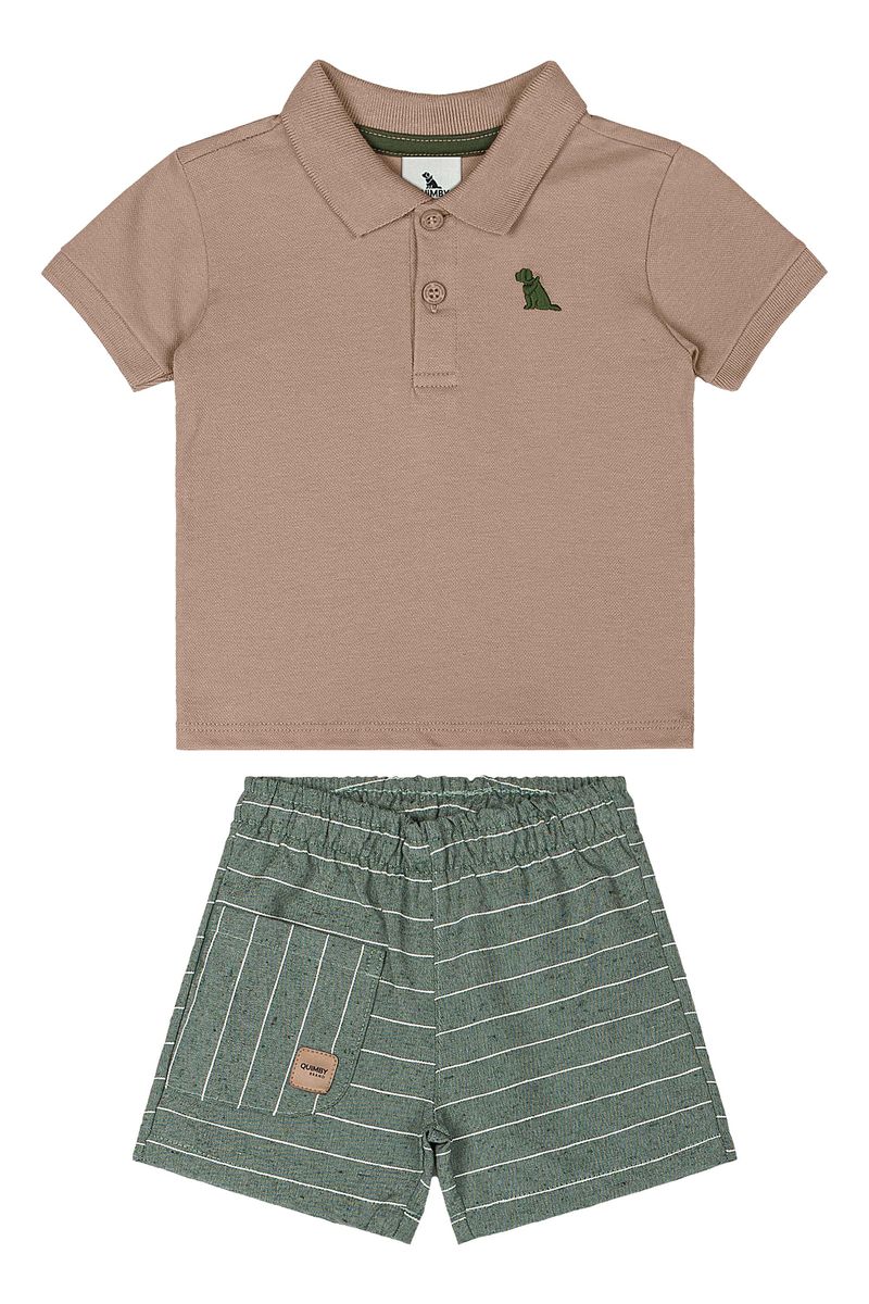 conjunto-bebe-com-camisa-polo-e-bermuda-marrom-quimby