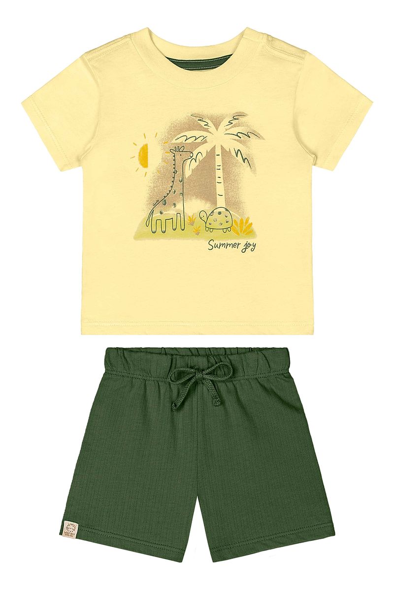 conjunto-camiseta-e-bermuda-para-bebe-amarelo-claro-quimby