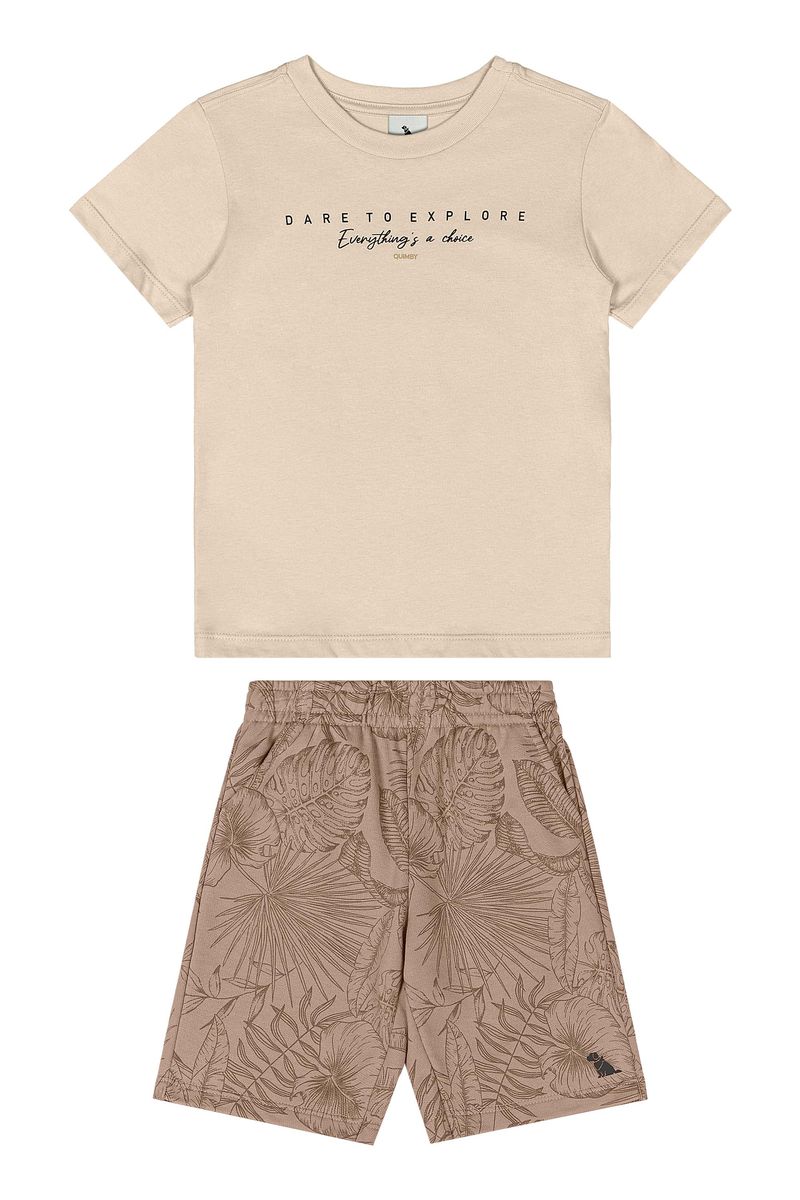 conjunto-com-camiseta-e-bermuda-infantil-bege-quimby