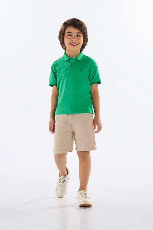 Conjunto Infantil com Polo e Bermuda (Verde) Quimby