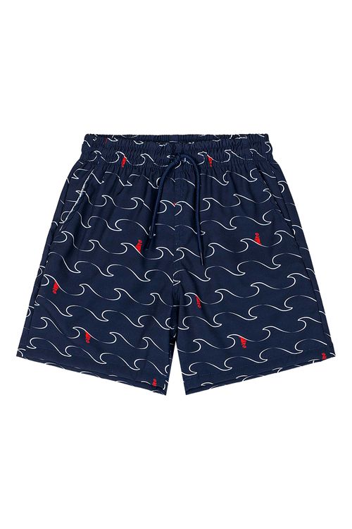 Bermuda Boxer Infantil em Microfibra (Azul Marinho) Quimby
