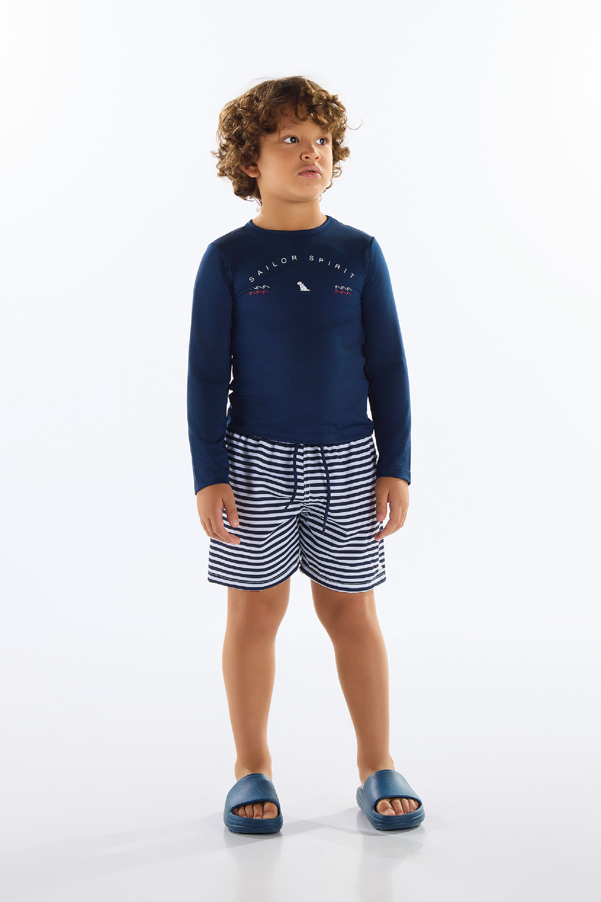 Conjunto de Praia para Menino com FPS +50 (Azul Marinho) Quimby