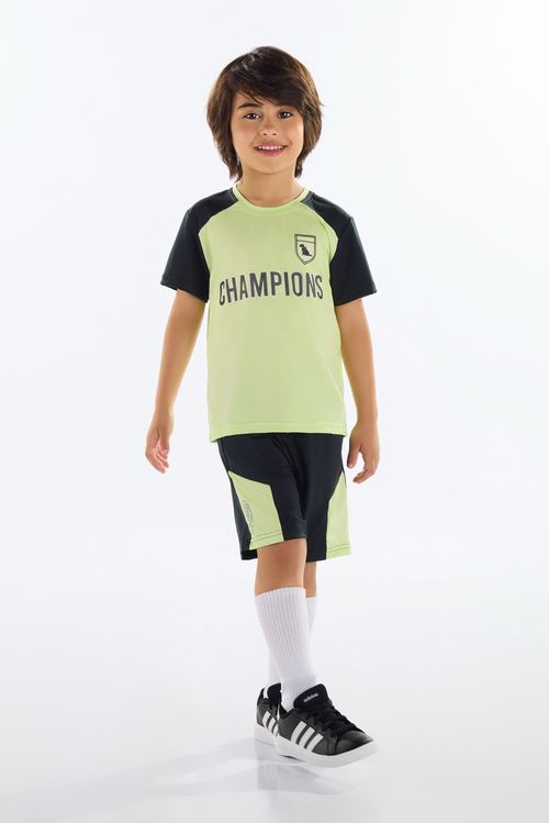 Conjunto para Menino Dry Fit e FPS +50 (Verde) Quimby