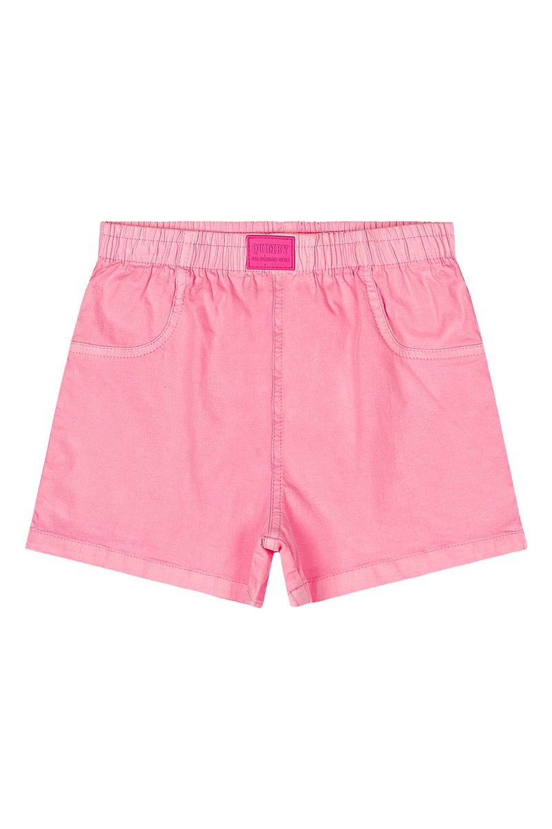 short-infantil-feminino-em-sarja-e-elastano-rosa-quimby