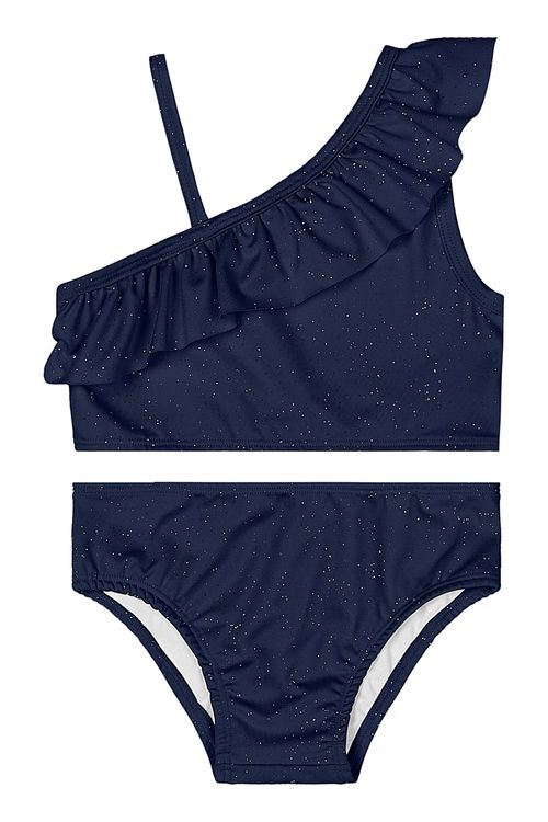 Biquíni FPS +50 com Glitter Infantil (Azul Marinho) Quimby